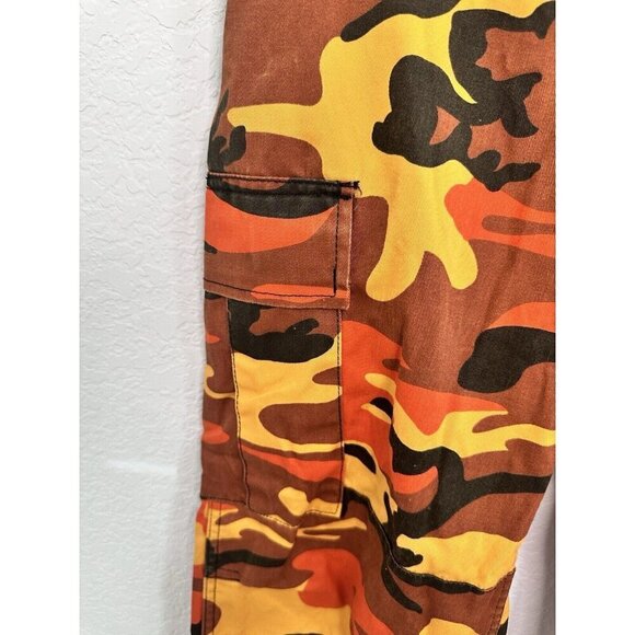 Rothco BDU Pants Mens XSmall Orange Black Camo Combat Woodland Military Gorpcore - Picture 3 of 11